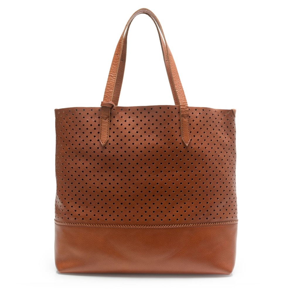 J.Crew Downing Tote in Perforated Leather